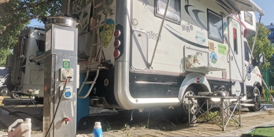 极亚智能水电桩入驻瓯江口房车露营驿站，集水电供应、LED照明为一体