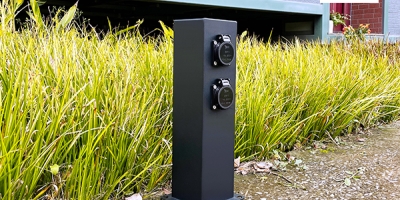 双面电桩 防雨四插孔应对庭院用电烦恼！