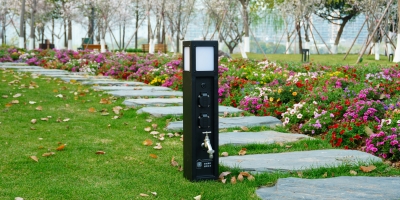 庭院装修最头疼的问题，极亚水电一体桩如何解决？