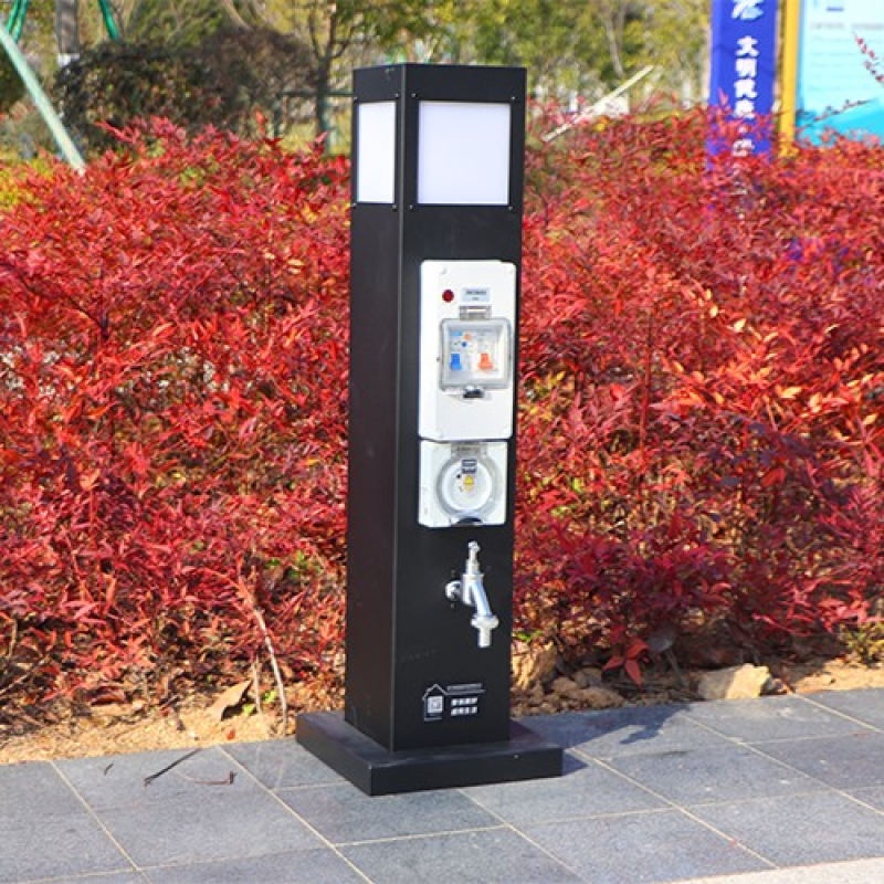 别墅户外水电桩 220V 4.4KW IP66防水 304不锈钢景观款GRWE801515S 