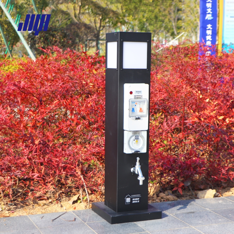 别墅户外水电桩 220V 4.4KW IP54防水 不锈钢景观款GRWE801515S 