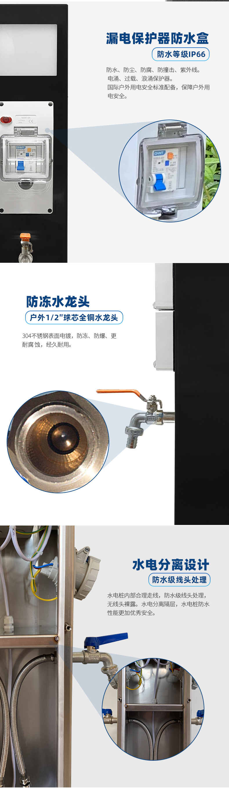 庭院水电桩细节展示