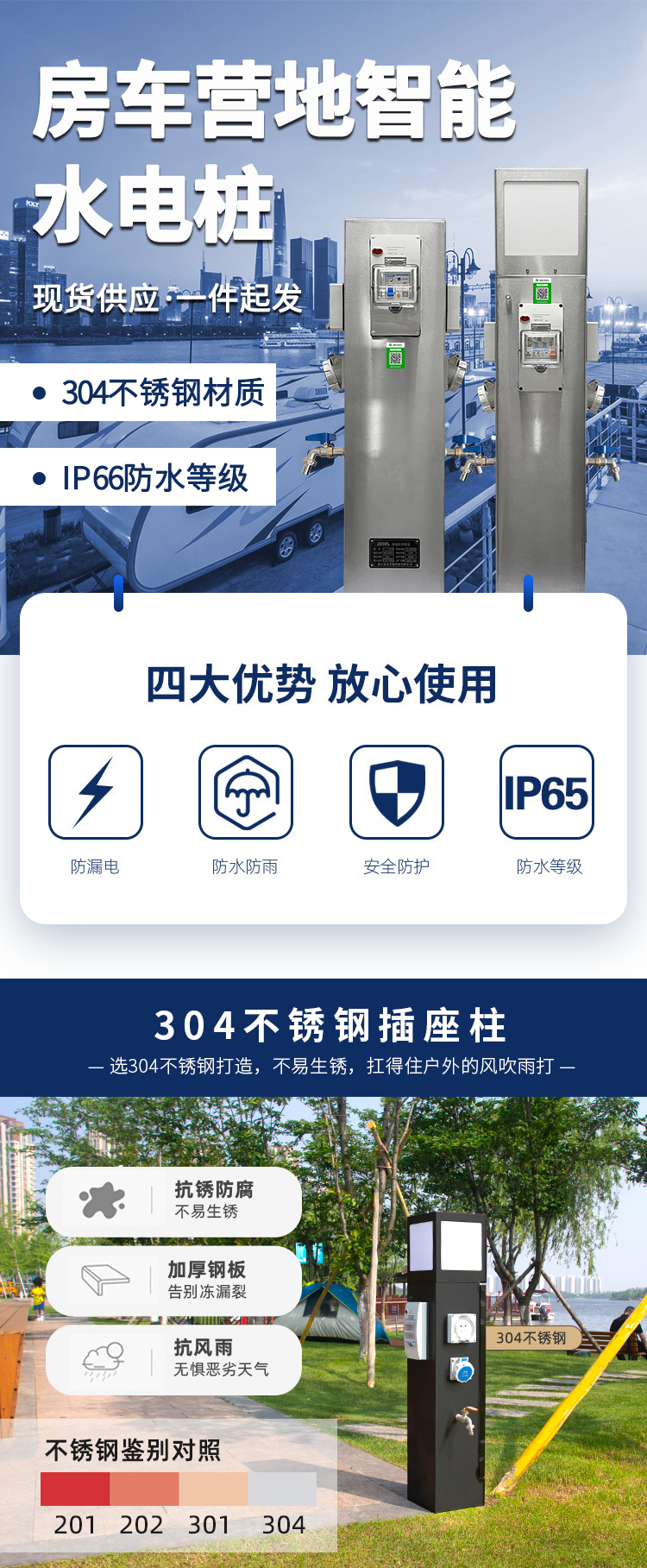房车营地水电桩核心卖点