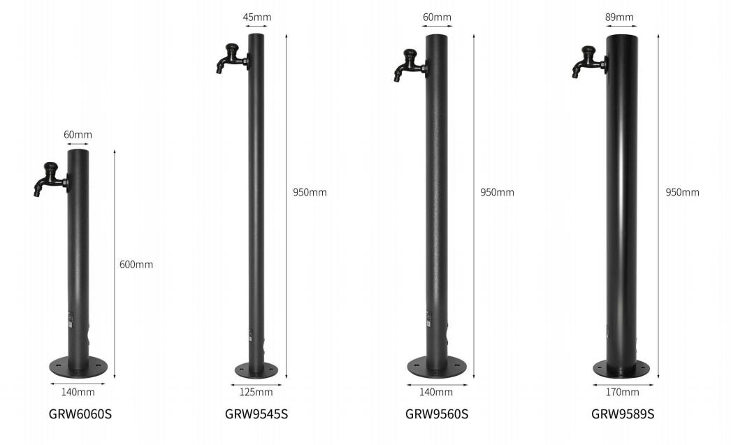 户外立柱水龙头 - 圆桩 GRW6060 实拍图
