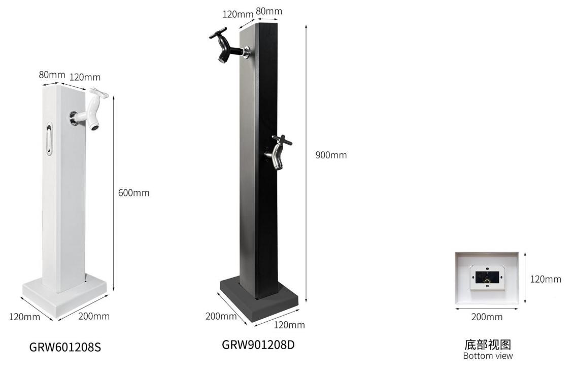 靠墙式户外立柱水龙头 GRW801208S 图片