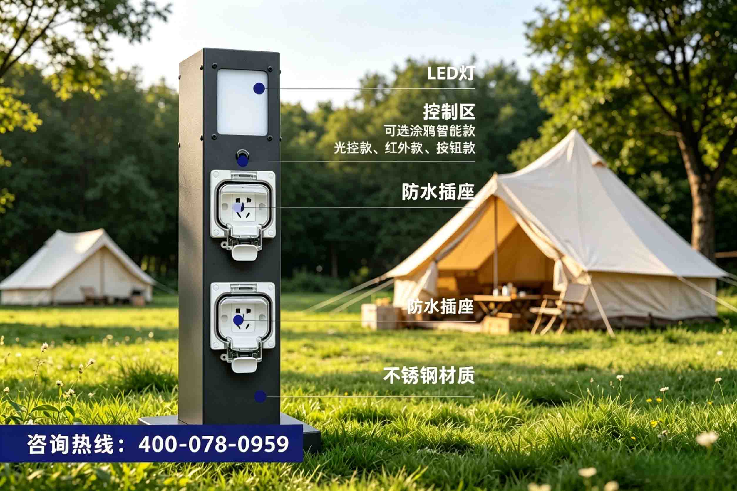 极亚智能白沙古镇营地的展示图