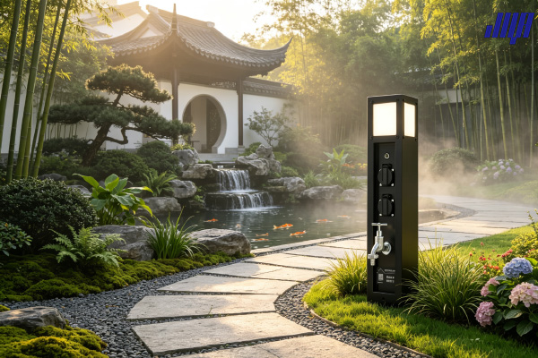 重庆墨香路檀府别墅庭院 2025标杆项目户外立柱实景