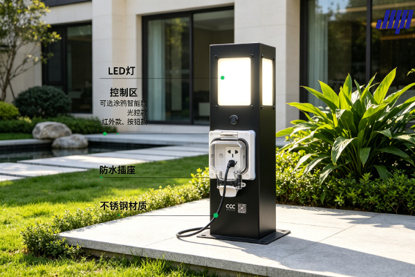 别墅庭院户外水电桩选型四要点信息图